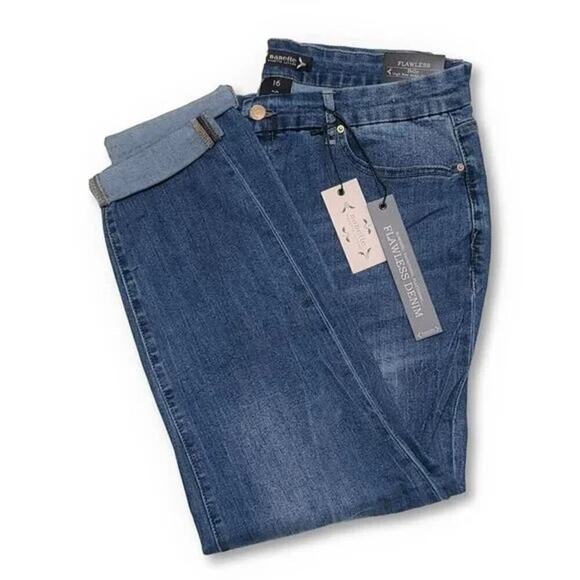 New Nanette Lepore Plus Belle High Rise Stretch Destructed Ankle Skinny Jeans - Picture 3 of 5